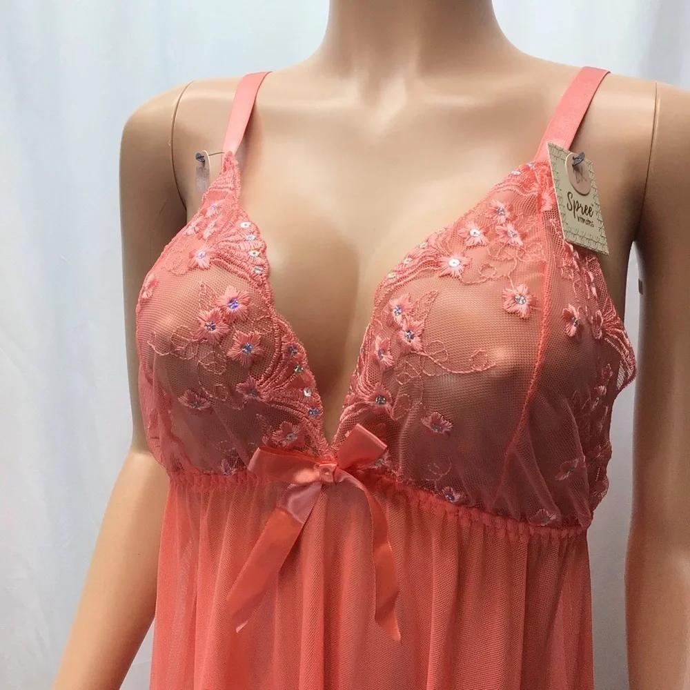 Spree Intimates Persimmon Babydoll Nightie Set